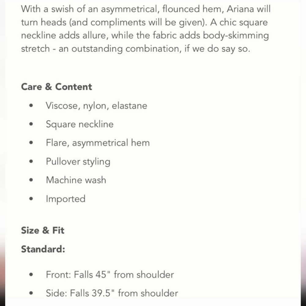 Ariana asymmetrical ruffle hem dress NWT - Picture 7 of 7